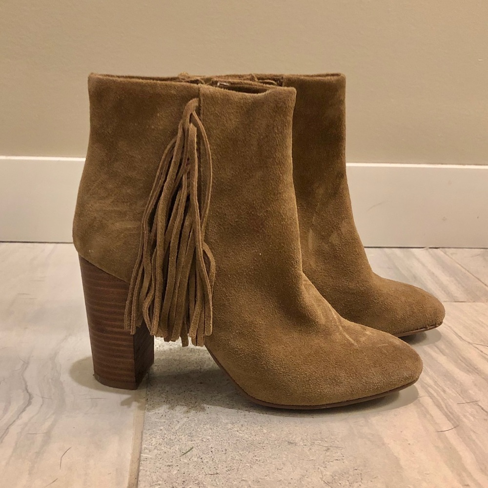 Fringed ankle boots